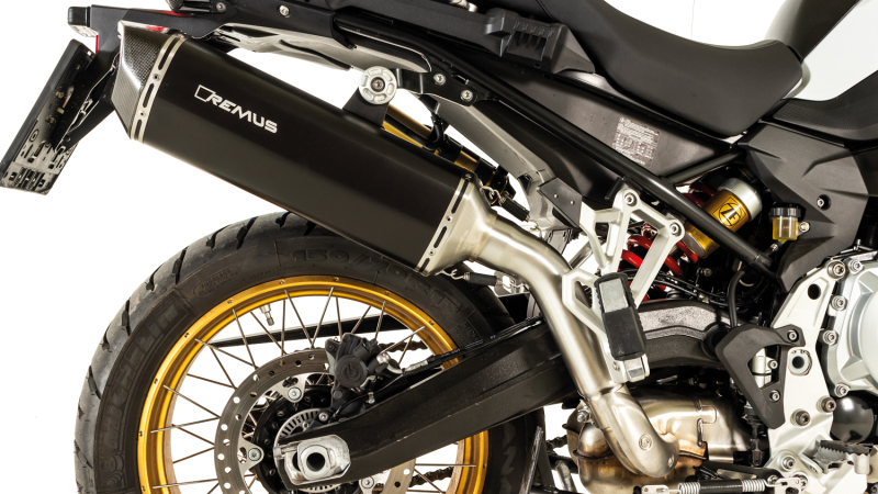 BMW F750GS Performance Exhaust - Remus - Black Hawk Slip On - Black - `18-`27